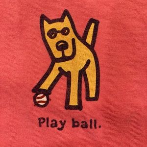 Life is Good “play ball” long sleeve tee shirt, women’s size Small